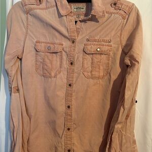 Express Blush Pink Collared Shirt